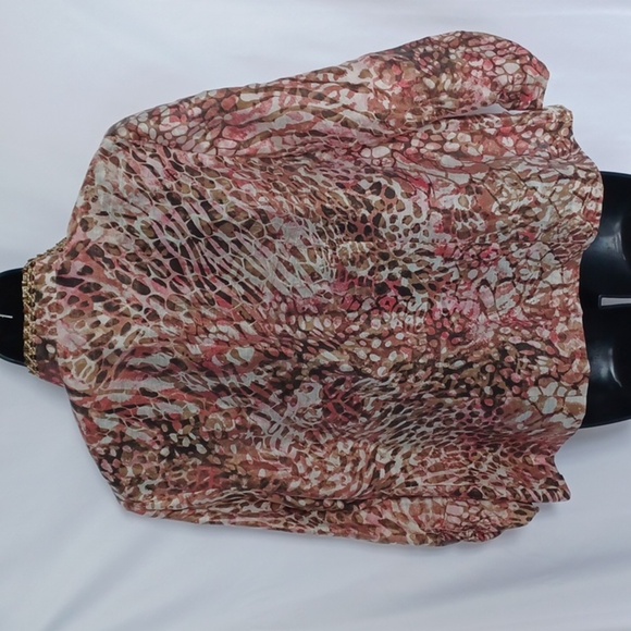 Chico’s Bernita Animal Pattern Jacket, Sz 1 (8) - Picture 5 of 8